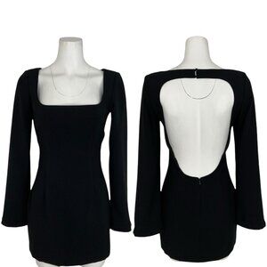 Atoir The Plainsphere Dress XS 2 Mini Long Sleeve Open Back Revolve MISSING BELT